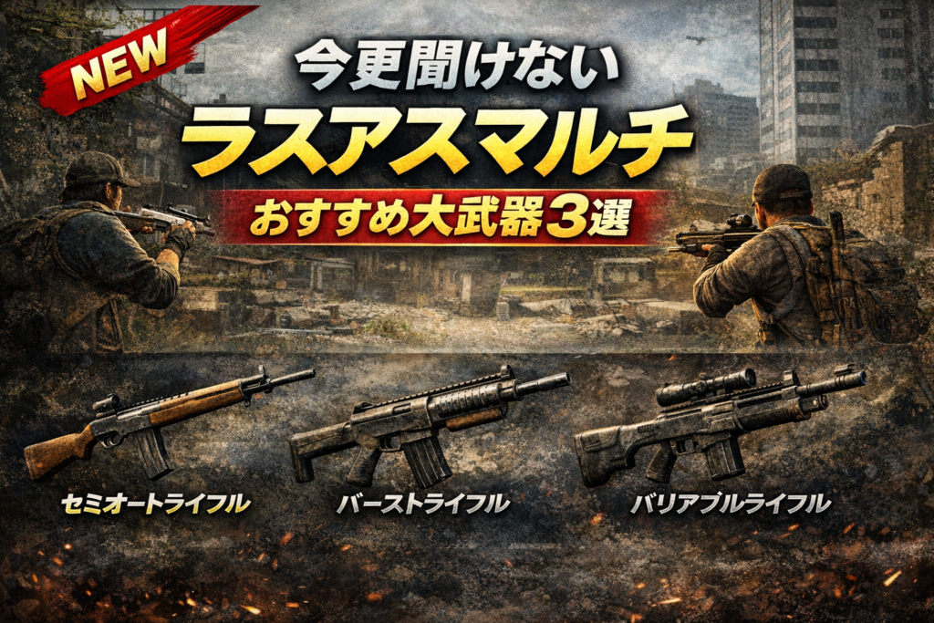 今更聞けないラスアスマルチおすすめ大武器3選！初心者がまず使うべき武器を解説